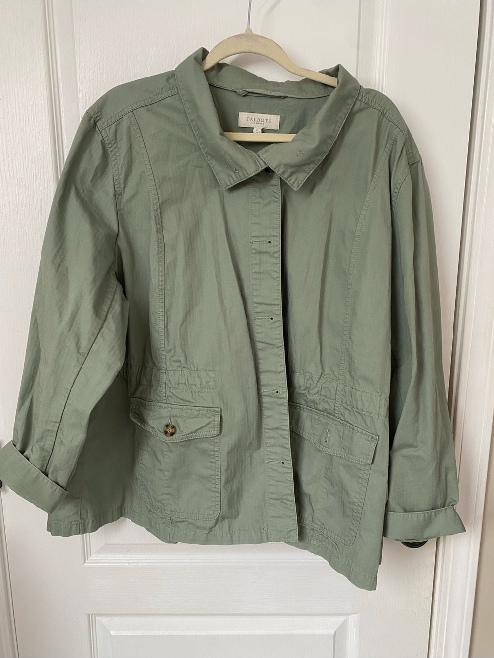 Talbots Sage Green Utility Jacket